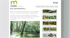 Desktop Screenshot of maidermedioambiente.es