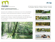 Tablet Screenshot of maidermedioambiente.es